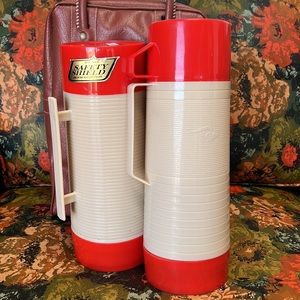 Vintage Aladdin Ala-Diner Outing Kit NWT (2) thermos & weatherproof carrying bag